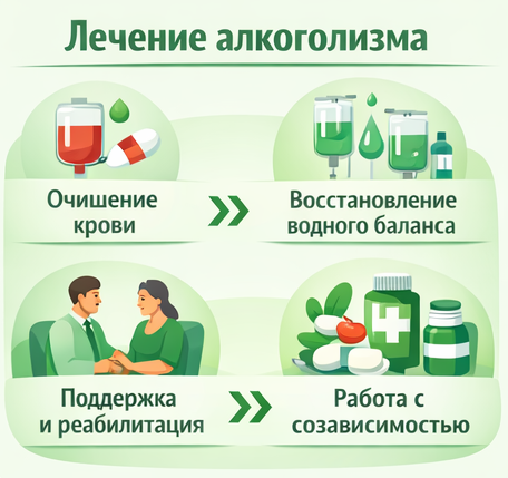 лечение алкоголизма в Розе Хутор этапы